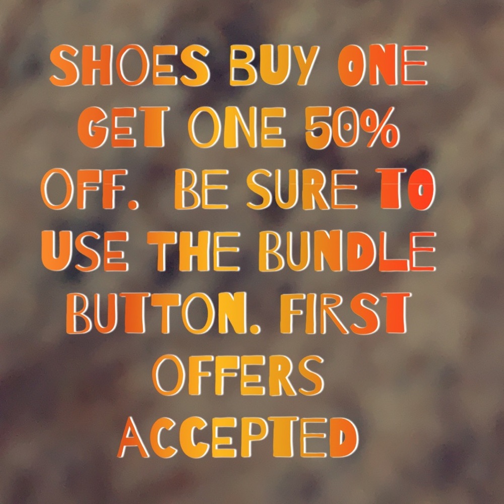 Shoes!! Bogo 50% - bundle.